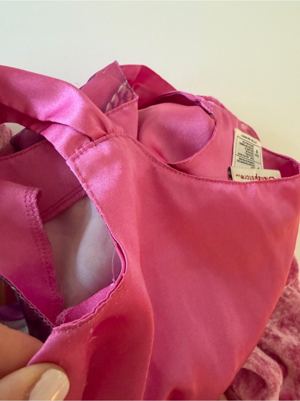 The Disney Store Pink Velour Girls Princess Nightgown Size S (4-5) - Picture 7 of 10
